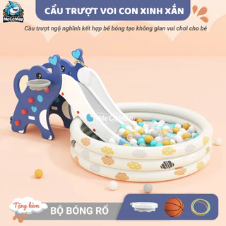 Cầu trượt Pakey Elephant bản đúp dày dài, Cầu trượt cho bé đủ 3 màu đáng yêu