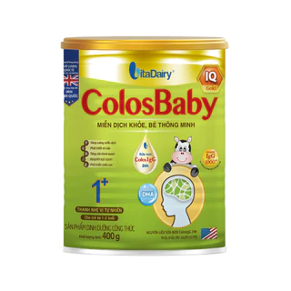 Sữa non Colosbaby IQ Gold 1+ 400g, sữa bột giúp bé phát triển trí não, miễn dịch khỏe - VitaDairy