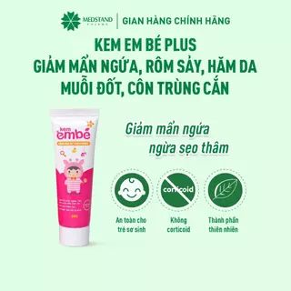 Kem Em Bé Plus - Kem bôi da thảo dược cho bé khi bị rôm sảy, hăm da, muỗi đốt, giảm ngứa nhanh(Tuýp 20g)