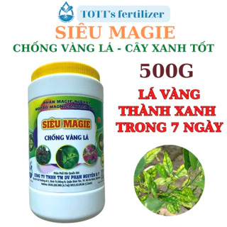 Trị vàng lá, vàng lá thành xanh, bạc lá, xoắn đọt Siêu Magie 500 gram TOTT's fertilizer