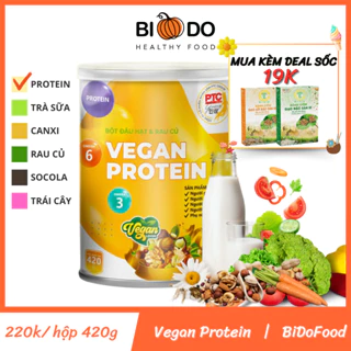 Vegan Protein Bột Sữa Hạt Đậu Rau Củ Thuần Chay - Bí Đỏ Food - Sữa Hạt Bổ Sung Dinh Dưỡng