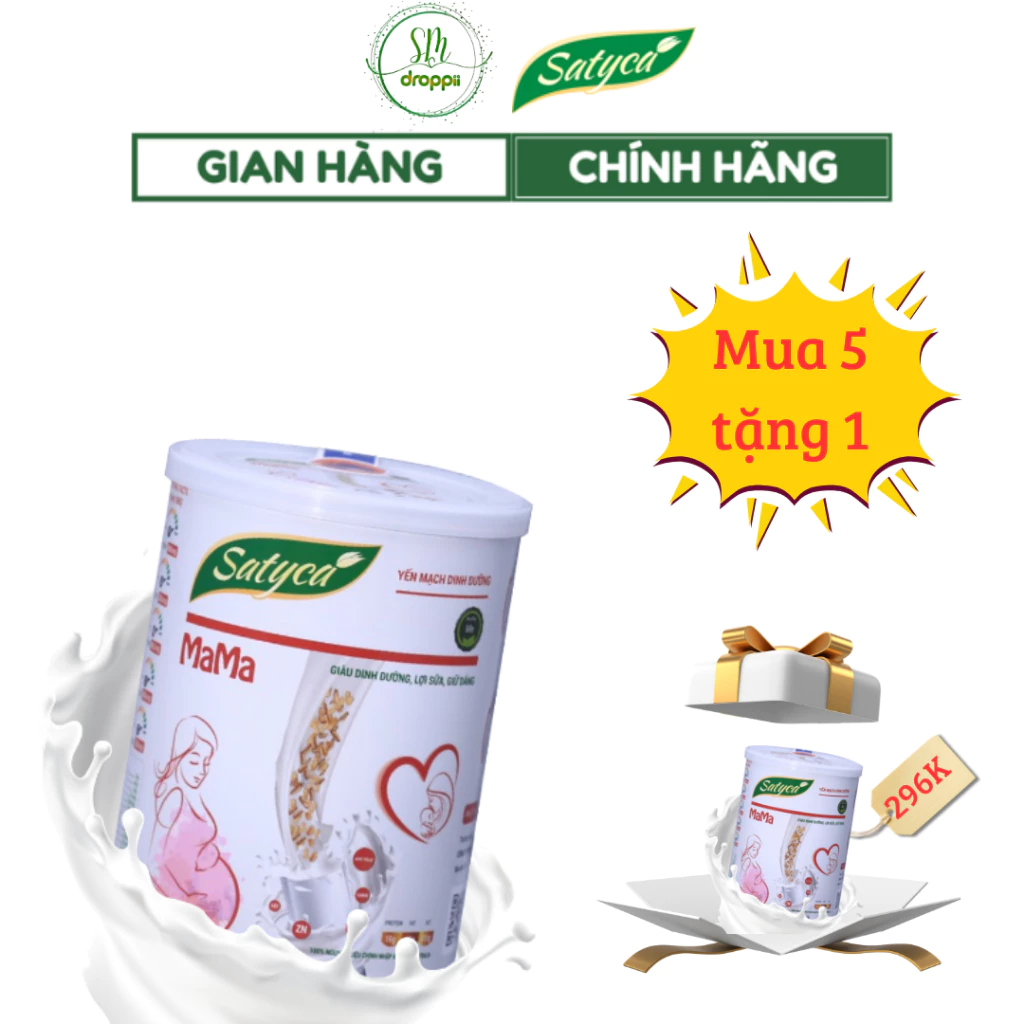 Sữa Yến Mạch Dinh Dưỡng Satyca MaMa 410gr 1 hộp (Sữa Cho Bà Bầu)