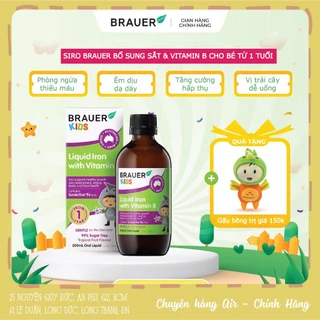 Siro Brauer bổ sung SẮT & VITAMIN B cho bé từ 1 tuổi, bổ máu, hấp thụ tốt [100% chính hãng]