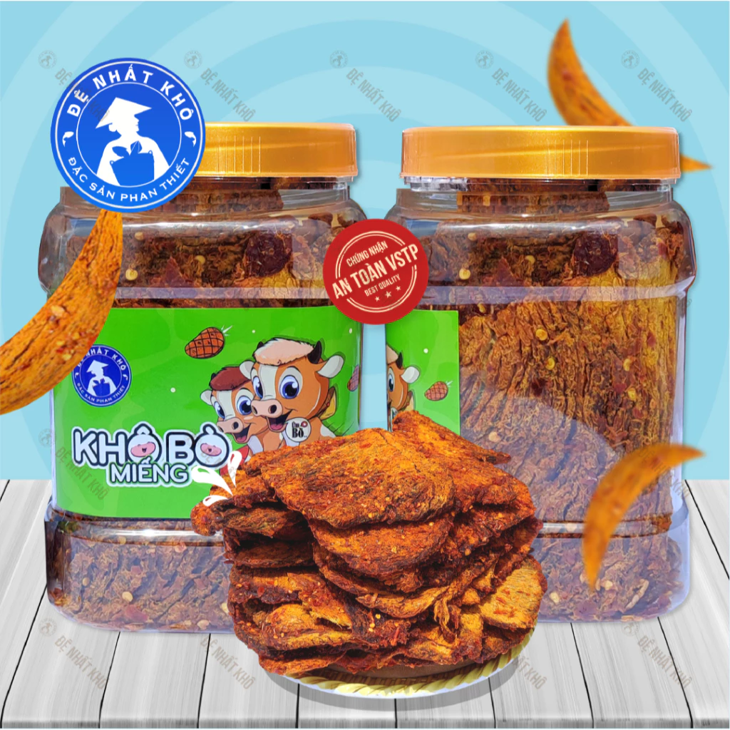 Khô Bò Miếng Mềm Tảng To 1KG Đệ Nhất Khô Đồ Ăn Vặt Ngon Giá Rẻ Chất Lượng Cao AV24
