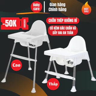 Ghế ăn dặm cho bé, bàn ăn dặm kèm khay, điều chỉnh 2 nấc có dây đai an toàn cho bé từ 6 đến 3 tuổi.