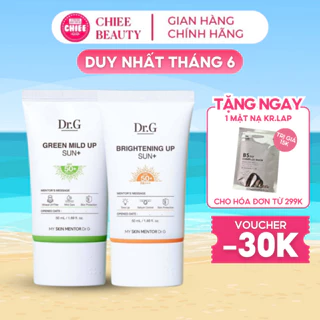 Kem chống nắng phổ rộng dưỡng sáng Dr.G Brightening Up Sun / Green Mild Up Sun+ SPF50+ PA+++