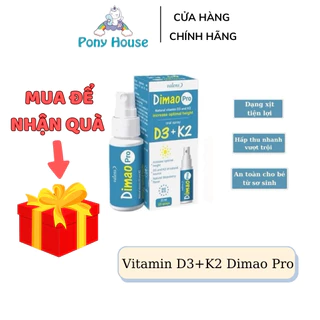 Vitamin D3K2 Dimao Pro Dạng Xịt 25ml D3 K2 giúp hấp thu canxi cho bé từ sơ sinh