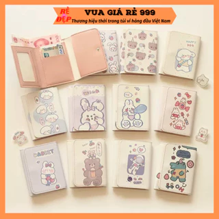 Ví nữ ngắn gập 3 mini cute cầm tay nhiều ngăn giá rẻ nhỏ gọn bỏ túi thời trang hàn quốc VN400