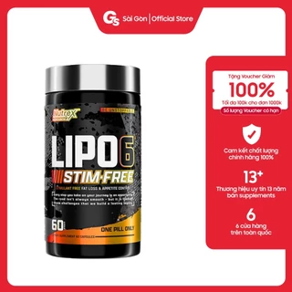 Viên uống giảm mỡ Nutrex Lipo-6 Black Stim-Free (60 viên) nhập khẩu Mỹ - Gymstore