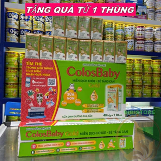 (Tặng Quà, Có Thẻ Cào QR) Thùng 48 Hộp 110ml SUDD Colosbaby Gold_Vàng (BIBISTORE)