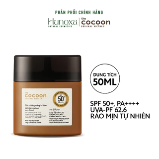 Sữa chống nắng Cocoon bí đao kiềm dầu nâng tone tự nhiên bảo vệ da khỏi tia UV 50ml - HUNOXA