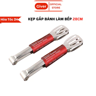 Kẹp Gắp Thực Phẩm Inox Cao Cấp 28cm  - Kẹp Đa Năng Nướng Thịt/ Gắp Bánh Mì/ Rau Củ Nóng Lạnh Tiện Dụng