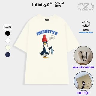 Áo Thun Local Brand InfinityZ Unisex Premium Cotton Oversize Chim Cánh Cụt Vô Tri - INFI09