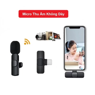 Mic Thu Âm Không Dây K9, Micro Cài áo, Dễ Dàng Kết Nối, Khả Năng Khử Tiếng Ồn, Nhỏ Gọn