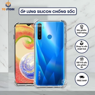 Ốp lưng REALME 5, 5I, 5 PRO, C3, C3I, 6, 6I, 6 PRO Silicon dẻo trong chống sốc 4 cạnh bảo vệ camera | Ốp lưng chống sốc