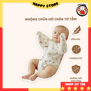 Nhộng chũn hở chân cho bé vải lưới thông hơi, chũn cộc chất siêu mền mát A312 Happy Store