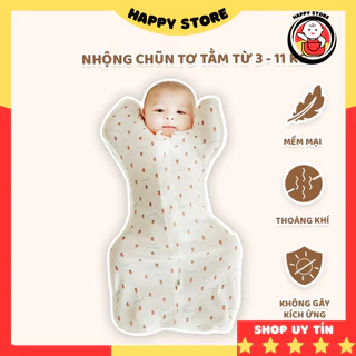 Nhộng chũn cho bé mùa hè vải lưới thông hơi, chũn quấn sơ sinh ngủ ngon giảm giật mình Happy Store