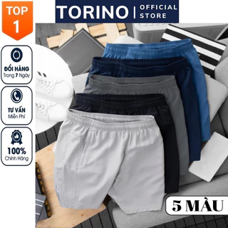 [ 𝗤𝗚 ] Quần Đùi Short Nam TORINO Vải Gió Thể Thao Cạp Chun Mềm Mại, Co Giãn 4 Chiều Vận Động Thoải Mái Màu Basic