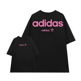 Áo Thun Form Rộng Tay Lỡ adidas Vải Cotton Cao Cấp , Áo Phông Nam Nữ In Logo adidas 2 Mặt Thoáng Mát