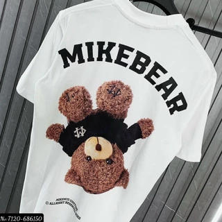 Áo Thun MIKEBEAR Chất Liệu Cotton Co Gian, Áo Phông Đôi Nam Nữ Form Rộng Unisex Hình Gấu In Chất Siêu Đẹp Hot Trend 2024