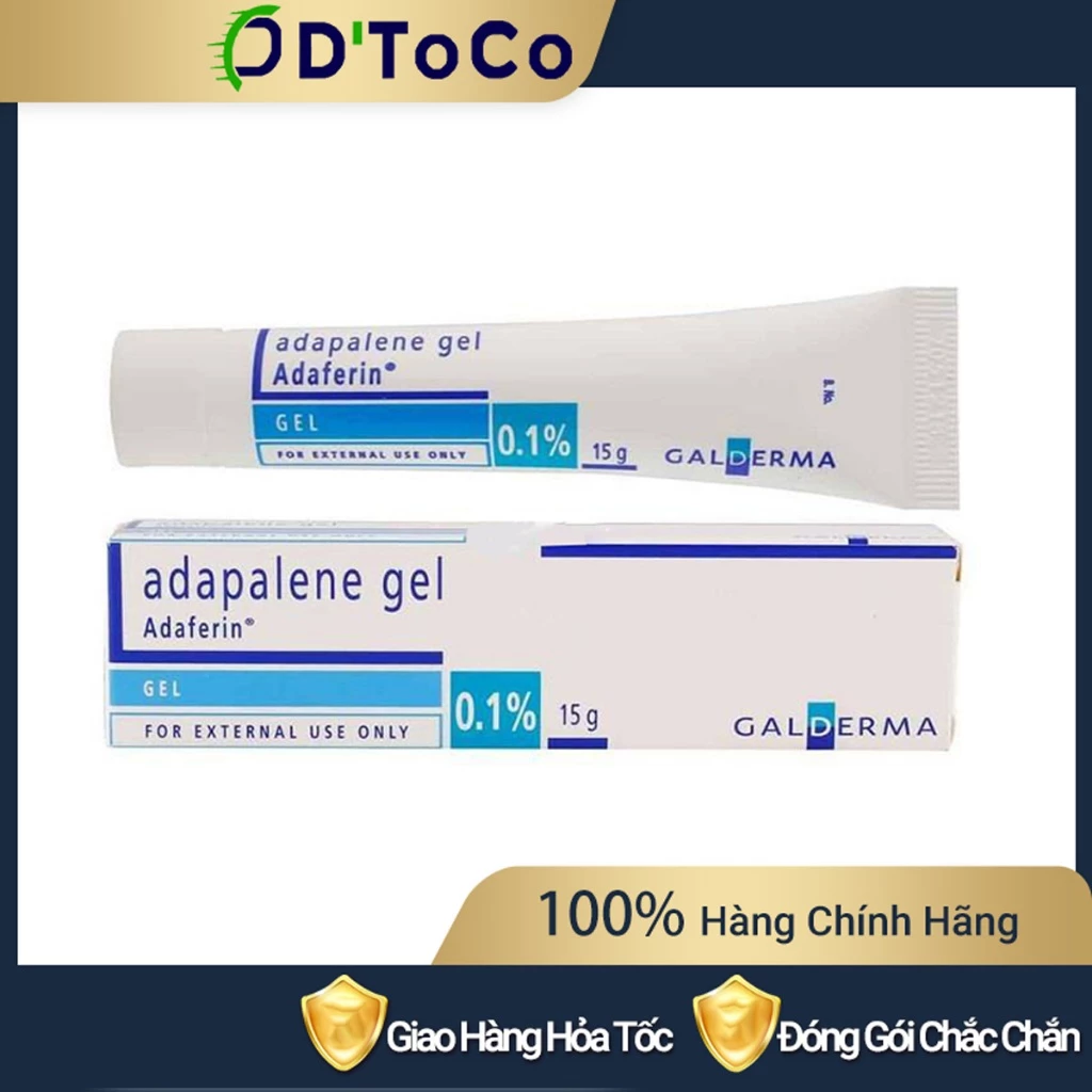 Adapalene Gel 0.1 Adaferin Giảm Mụn Ẩn Mụn Trứng Cá Mụn Đầu Đen