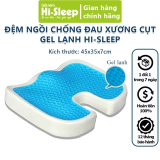 Đệm lót ghế chống đau xương cụt gel lạnh HI-SLEEP - Ruột cao su non cao cấp giảm ê mông, thoáng mát