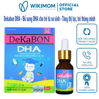 DHA cho bé Dekabon lọ 15ml - Bổ sung DHA từ tảo, giúp trẻ phát triển trí não, thông minh, khỏe mạnh - WIKIMOM