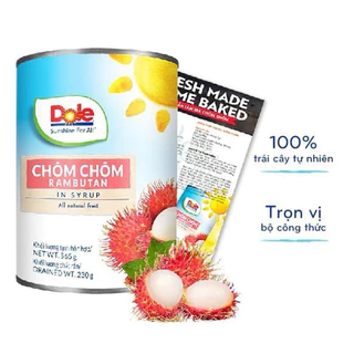 1 thùng 24 lon chôm chôm ngâm thái lan dole hộp 565g date 6/2025