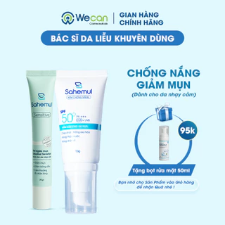 COMBO Gel Mụn Sahemul Sensitive 20gr & Kem Chống Nắng Sahemul 50Gr