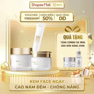 ( TẶNG COMBO HA MINI ) Combo Dưỡng Da Cao Ná.m, Kem Face, Kem Ch.ống Nắng Sâm Vàng MQ Skin