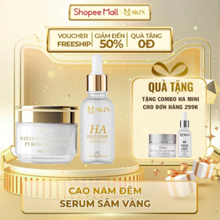 ( TẶNG COMBO HA MINI ) Combo Dưỡng Da Cao Ná.m, Serum Sâm Vàng - MQ Skin