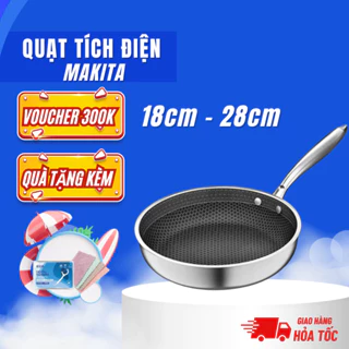 Chảo chống dính vân tổ ong chất liệu inox 304 đường kính 28cm dùng cho mọi loại bếp, chống xước chống gỉ