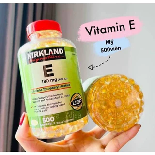 Viên uống vitamin E Kirkland 400 IU Mỹ, 500 viên