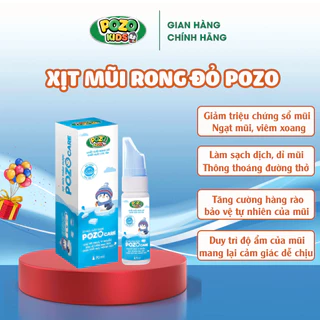 Xịt mũi cho cả bé và người lớn, Xịt mũi thảo dược Pozocare giảm nghẹt mũi, sổ mũi, hắt hơi