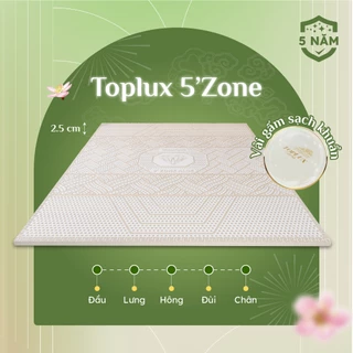 Topper Cao Su Kim Cương TOPLUX 5’ZONE - Dày 2,5cm