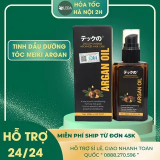 tinh dầu dưỡng tóc green tea Meiki serum dưỡng tóc uốn Meiki argan oil 60ml, LEDA