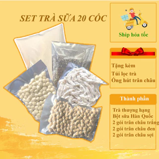 Set trà sữa nhiều vị