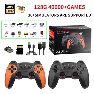 Game Stick Đỏ X2Pro 3D Bản S905 2024 Tay Cầm Xịn, Máy Chơi Game Kết Nối Tivi 40.000 Game Hay