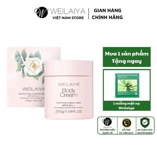 Kem Body Weilaiya 200g Kích Trắng Nâng Tone Bảo Vệ Da ,Dưỡng Trắng Hiệu Quả SPF30+++