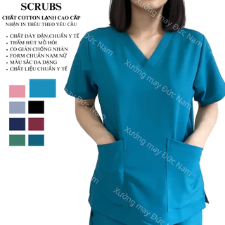 Bộ Scrubs cổ tim phòng mổ, đồng phục Spa, phòng khám, Bác Sĩ, quần áo phòng mổ, đồng phục phẫu thuật VẢI CAO CẤP