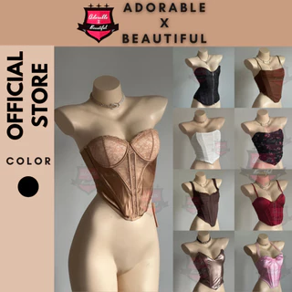 [Ảnh Thật] Tổng Hợp Áo Corset Cao Cấp Hai Dây, Áo Quây Croptop Trơn Sang Trọng Ôm Body Sexy [AdorablexBeautiful]