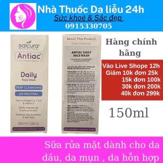 Sữa Rửa Mặt Antiac Daily Face Wash Dành Cho Da Nhờn Mụn, Nhạy Cảm - dalieu24h