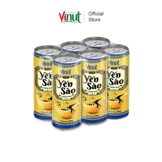 [ LỐC 6 LON ] Nước Yến Ngân Nhĩ Vinut 250ml