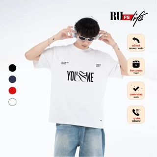 Áo Thun Tay Lỡ Oversize YOU&ME T-SHIRT Chất Liệu Cotton Cao Cấp Ru Fashion Mềm Mại Thoáng Mát