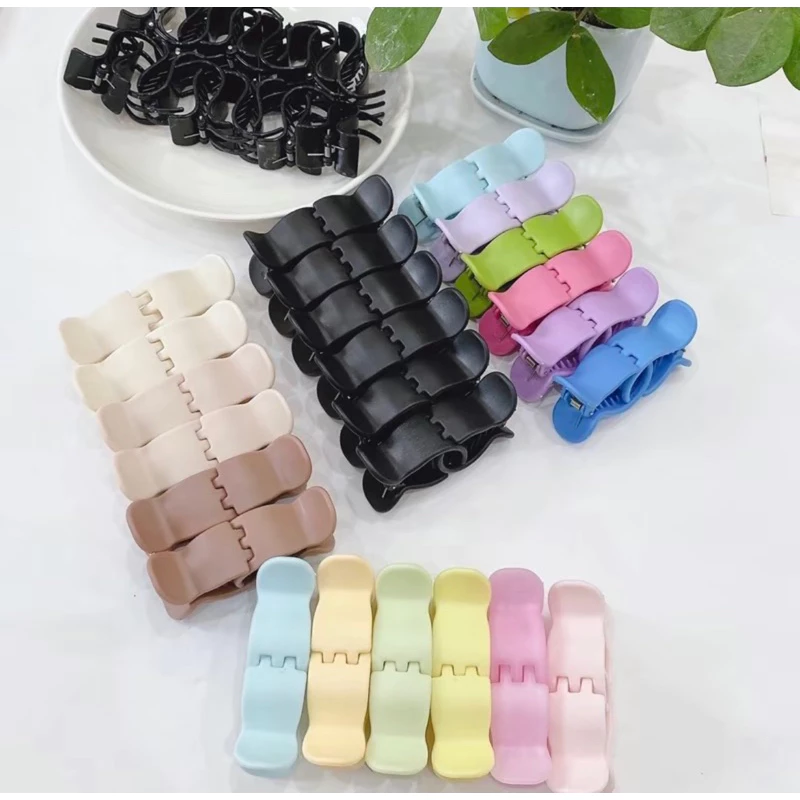 Kẹp càng cua 5 răng màu pastel khó gãy phong cách hàn quốc