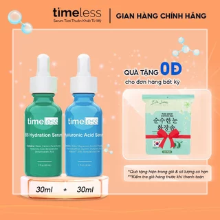 Combo Serum Timeless Vitamin B5 & Hyaluronic + Vitamin C Giúp Cấp Ẩm, Phục Hồi Và Dưỡng Sáng Da 30ml