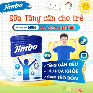 Sữa Tăng Cân JIMBO Cho Bé - Hỗ Trợ Cải Thiện Tiêu Hóa, Tăng Cân, Tăng Cường Đề Kháng, Phát Triển Trí Não Toàn Diện