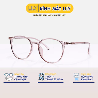 Gọng kính mắt tròn nam nữ Lilyeyewear chất liệu nhựa dẻo thanh mảnh nhẹ nhàng 52313