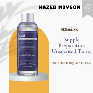 Nước Hoa Hồng Dear Klairs Supple Preparation Unscen Chính Hãng Làm Dịu Da