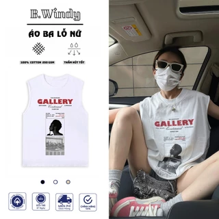 Áo Ba Lỗ Tank Top Nữ BWINDY BW04 Cotton 100% Dày Dặn in chữ Phong Cách Unisex